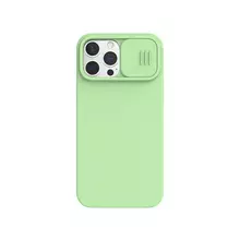 Чехол бампер для iPhone 13 Pro Max Nillkin CamShield Silky Magnetic Silicone Mint Green (Мятный Зеленый) 6902048223592