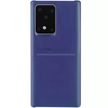 Кожаная накладка G-Case Cardcool Series для Samsung Galaxy S20 Ultra Синий