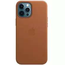 Кожаный чехол Leather Case (AAA) для Apple iPhone 12 Pro Max (6.7"") Brown