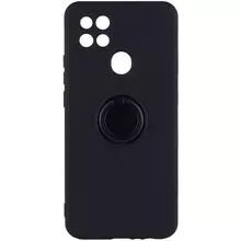Чехол TPU Candy Ring Full Camera для Oppo A15s / A15 Черный / Black