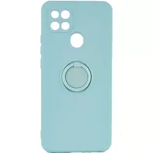 Чехол TPU Candy Ring Full Camera для Oppo A15s / A15 Бирюзовый / Ice Blue