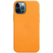 Кожаный чехол Leather Case (AAA) для Apple iPhone 12 Pro Max (6.7"") Yellow
