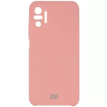 Чехол Silicone Cover Full Camera (AAA) для Xiaomi Redmi Note 10 Pro / 10 Pro Max Розовый / Pink