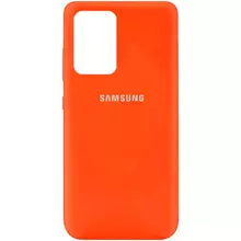 Чехол Silicone Cover Full Protective (AA) для Samsung Galaxy A52 4G / A52 5G Оранжевый / Neon Orange