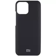 Чехол Silicone Cover Full Protective (AAA) для Xiaomi Mi 11 Lite Черный / Black