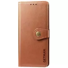 Кожаный чехол книжка GETMAN Gallant (PU) для Samsung Galaxy S20 FE Коричневый