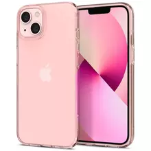 Чехол бампер для iPhone 13 Spigen Crystal Flex Rose Crystal (Розовый Кристальный) ACS03559