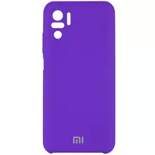 Чехол Silicone Cover Full Camera (AAA) для Xiaomi Redmi Note 10 / Note 10s Фиолетовый / Violet