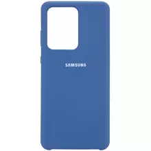 Чехол Silicone Cover (AA) для Samsung Galaxy S20 Ultra Синий / Navy Blue
