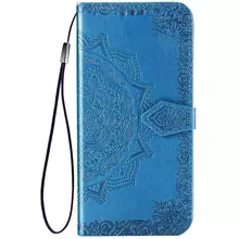 Кожаный чехол (книжка) Art Case с визитницей для Xiaomi Redmi Note 10 / Note 10s Синий