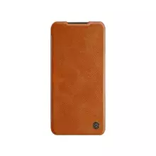 Чехол книжка для Xiaomi Redmi 10 Nillkin Qin Brown (Коричневый)