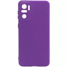 Чехол Silicone Cover Full Camera without Logo (A) для Xiaomi Redmi Note 10 / Note 10s Фиолетовый / Purple