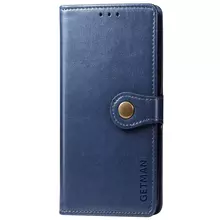Кожаный чехол книжка GETMAN Gallant (PU) для Xiaomi Poco X3 NFC / Poco X3 Pro Синий