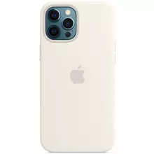 Чехол Silicone case (AAA) full with Magsafe and Animation для Apple iPhone 12 Pro Max (6.7"") Белый / White