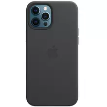 Кожаный чехол Leather Case (AAA) для Apple iPhone 12 Pro Max (6.7"") Black