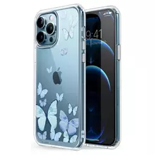 Чехол бампер для iPhone 13 Pro Max i-Blason Halo Butterfly Blue (Голубая Бабочка) 843439114937