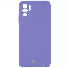 Чехол Silicone Cover Full Camera (AAA) для Xiaomi Redmi Note 10 / Note 10s Сиреневый / Elegant Purple