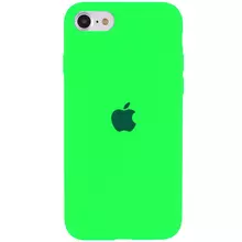 Чехол Silicone Case Full Protective (AA) для Apple iPhone SE (2020) Салатовый / Neon Green