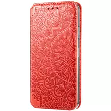 Кожаный чехол книжка GETMAN Mandala (PU) для Samsung Galaxy A52 4G / A52 5G Красный