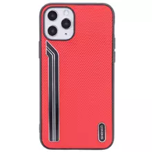 TPU чехол SHENGO Textile series для Apple iPhone 11 Pro Max (6.5"") Красный