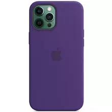 Чехол Silicone case (AAA) full with Magsafe для Apple iPhone 12 Pro Max (6.7"") Фиолетовый / Amethyst