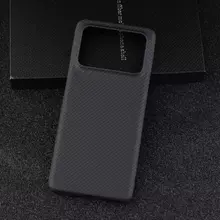 Чехол бампер для Xiaomi Mi 11 Ultra Anomaly Carbon Plaid (Открытый модуль камеры) Black (Черный)