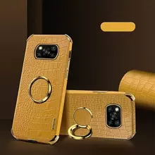 Чехол бампер для Xiaomi Poco X3 NFC Anomaly X-Case Ring Holder Yellow (Желтый)