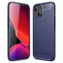 Чехол бампер для iPhone 13 iPaky Carbon Fiber Blue (Синий)