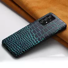 Чехол бампер для Samsung Galaxy A12 Anomaly Crocodile Style Blue (Синий)