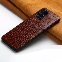 Чехол бампер для Samsung Galaxy A52 Anomaly Crocodile Style Brown (Коричневый)