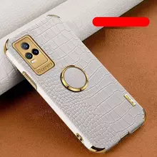 Чехол бампер для Vivo Y53s 5G Anomaly X-Case с кольцом-держателем White (Белый)