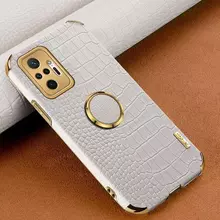 Чехол бампер для Xiaomi Redmi Note 10 Pro Anomaly X-Case с кольцом-держателем White (Белый)