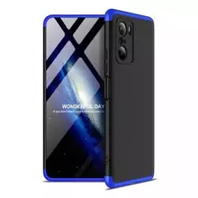 Чехол бампер для Xiaomi 11T GKK Dual Armor Black / Blue (Черный / Синий)