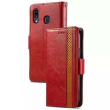Чехол книжка для Motorola Moto E7 Power Anomaly Business Wallet Red (Красный)