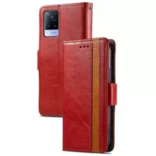 Чехол книжка для Vivo Y53s Anomaly Business Wallet Red (Красный)
