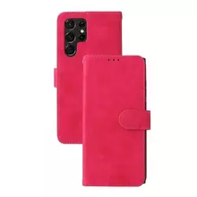 Чехол книжка для Samsung Galaxy S22 Ultra Anomaly Leather Book Pink (Розовый) 