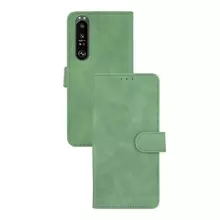 Чехол книжка для Sony Xperia 1 III Anomaly Leather Book Green (Зеленый)