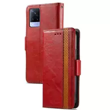 Чехол книжка для Oppo Reno 5 Lite Anomaly Business Wallet Red (Красный) 
