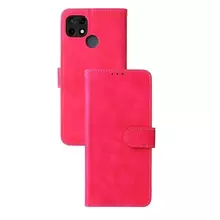 Чехол книжка для Realme C25s Anomaly Leather Book Red Pink (Красно Розовый)