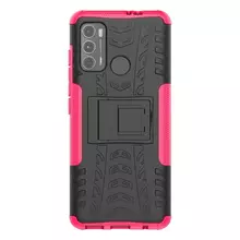 Чехол бампер для Motorola Moto G60 Nevellya Case (встроенная подставка) Pink (Розовый)