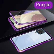 Противоударный чехол бампер для Samsung Galaxy M53 Anomaly Magnetic 360 With Glass Purple (Пурпурный) 
