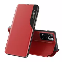 Чехол книжка для Xiaomi Redmi Note 11 Pro Plus 5G Anomaly Smart View Flip Red (Красный) 