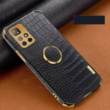 Чехол бампер для Xiaomi Redmi Note 11 4G Anomaly X-Case (с кольцом-держателем) Black (Черный) 