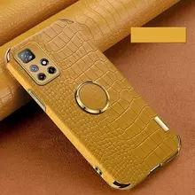 Чехол бампер для Xiaomi Redmi Note 11 4G Anomaly X-Case (с кольцом-держателем) Yellow (Желтый) 