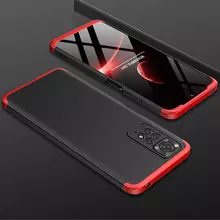 Противоударный чехол бампер для Xiaomi Redmi Note 11 Pro GKK Dual Armor Black / Red (Черный / Красный) 