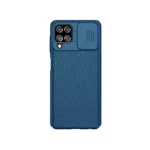Противоударный чехол бампер для Samsung Galaxy M33 Nillkin CamShield (шторка на камеру) Blue (Синий) 