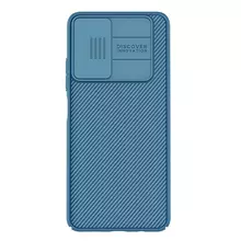 Противоударный чехол бампер для Xiaomi Redmi Note 11S 5G Nillkin CamShield (шторка на камеру) Blue (Синий) 
