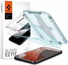 Защитное стекло для Samsung Galaxy S22 Plus Spigen Screen Protector EZ FIT GLAS.tR (2 шт. с трафаретом для поклейки) Transparent (Прозрачный) AGL04145
