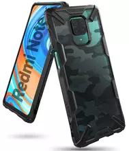 Чехол бампер для Xiaomi Redmi Note 10 Lite Ringke Fusion-X Camo / Black (Камуфляж / Черный)