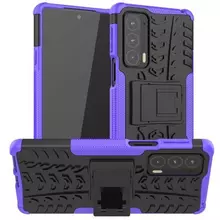 Противоударный чехол бампер для Motorola Edge 20 Pro Nevellya Case (встроенная подставка) Purple (Пурпурный) 